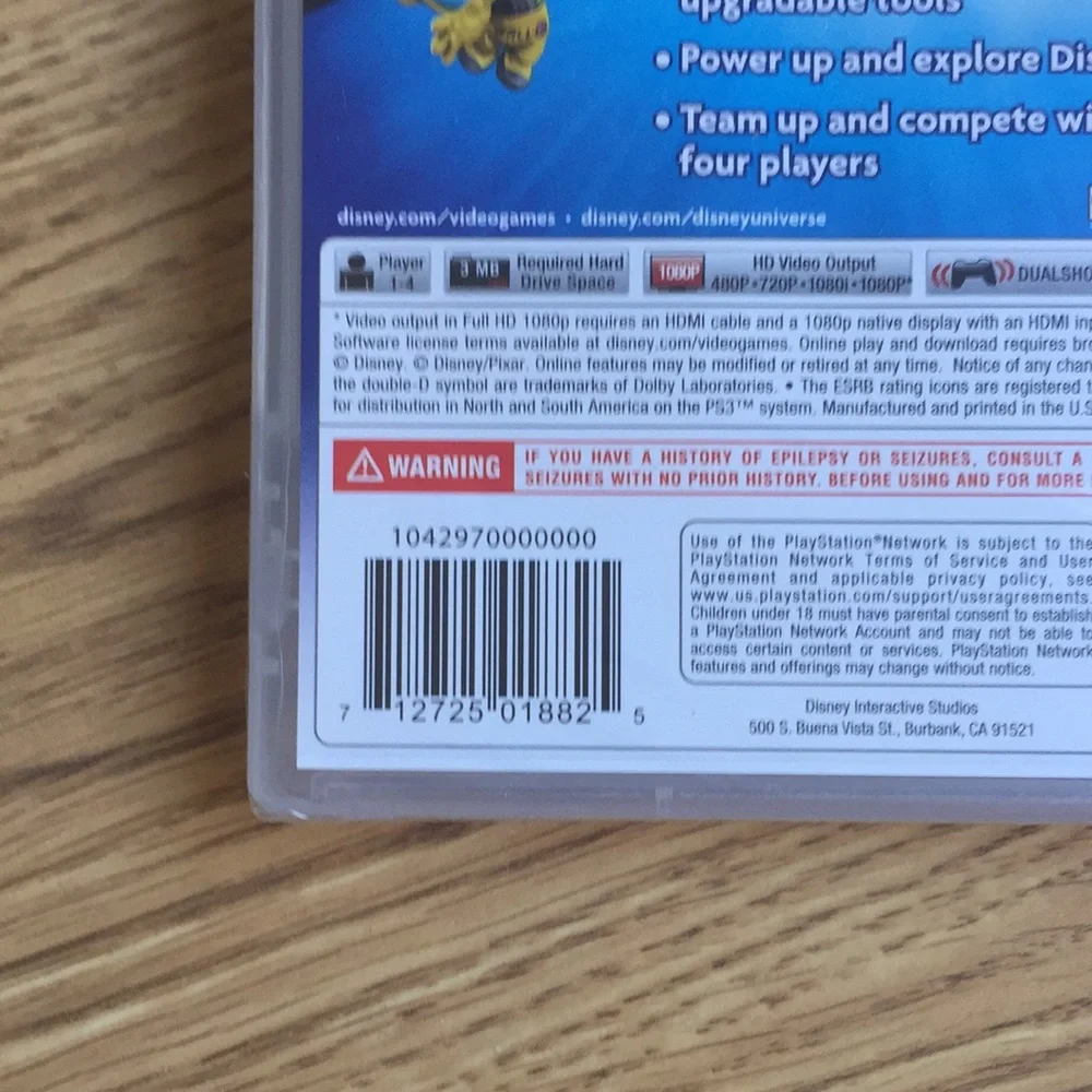 NIB Disney Universe PS3 Video Game